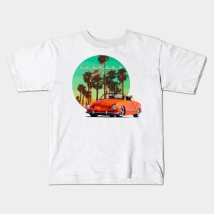 Karmann Ghia sunset palm trees Kids T-Shirt